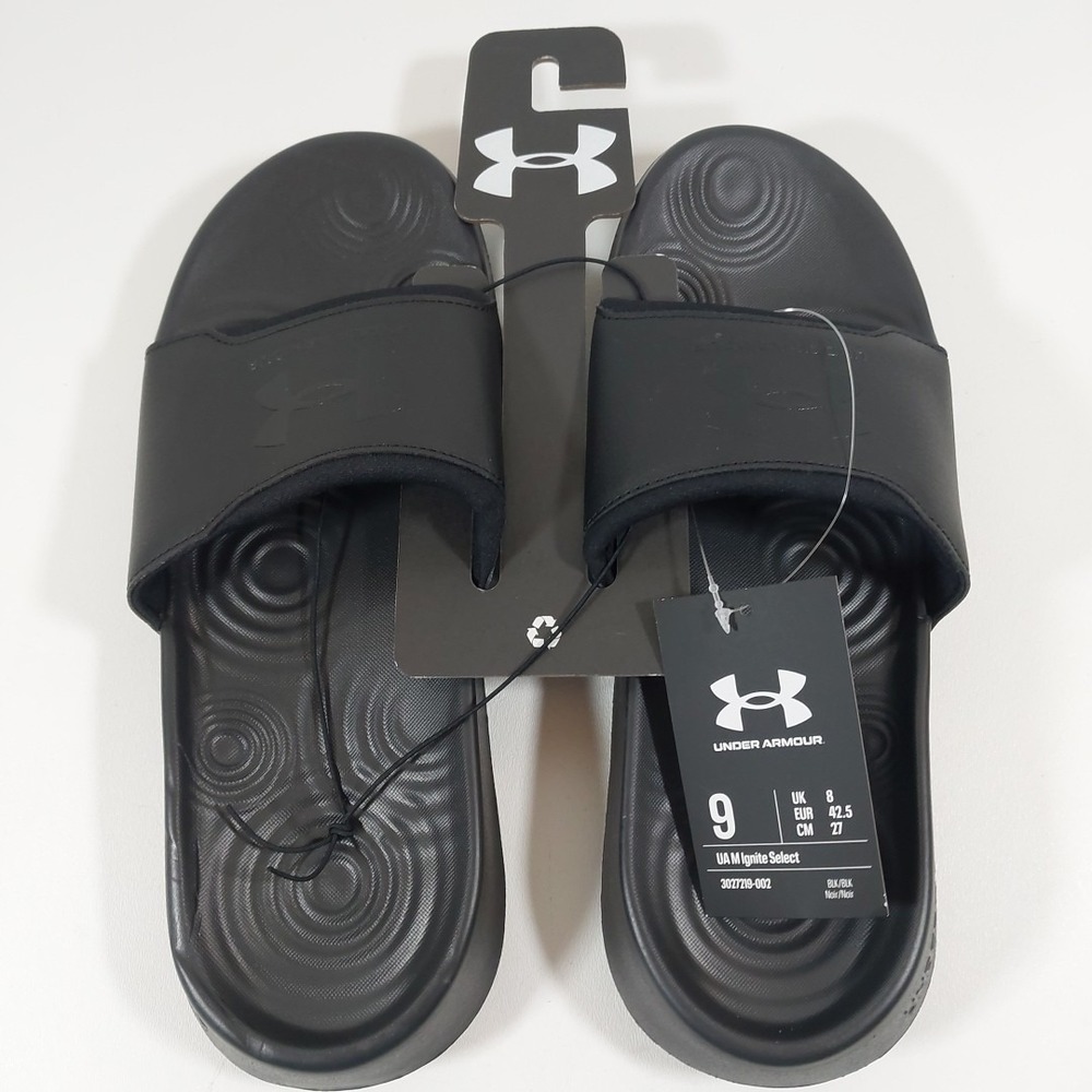 Under Armour Men's UA Ignite Select Slides - Black / Black- Size 9 *NEW w/ Tag*